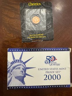 Year 2000 Coin Lot – Cheerios Penny & US Mint Proof Set