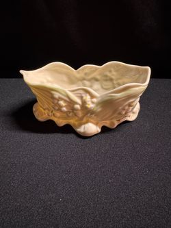 Belleek Ireland Shamrock Trinket Dish