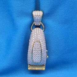 Moissanite 2.16 ctw Barber Clipper Pendant 