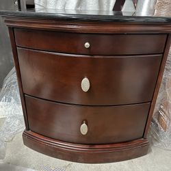 Natural Wood Dresser and Bedside Table 