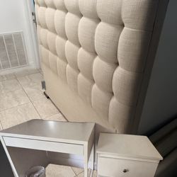 Modern Bedroom Set – Bed Frame, Desk & Nightstand – $300 OBO