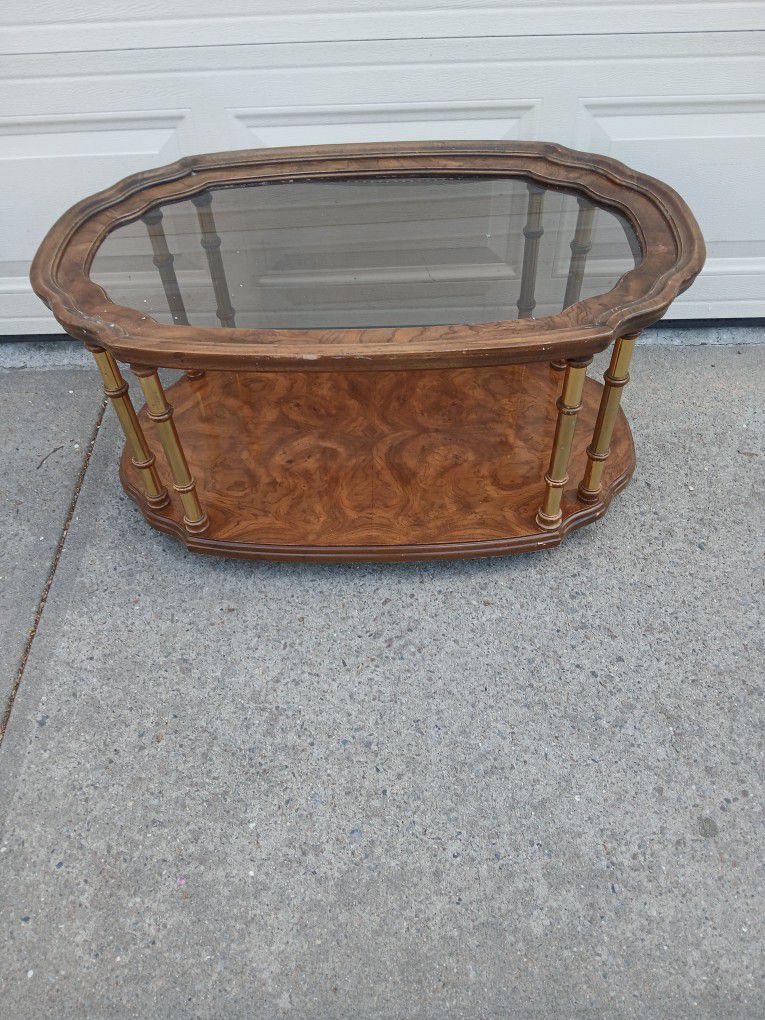 coffee table antique real wood $90