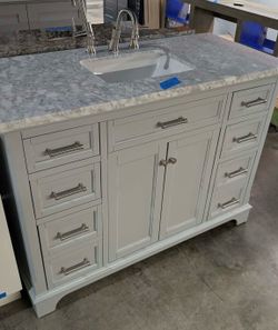 48in Bathroom Vanity with Top and Faucet