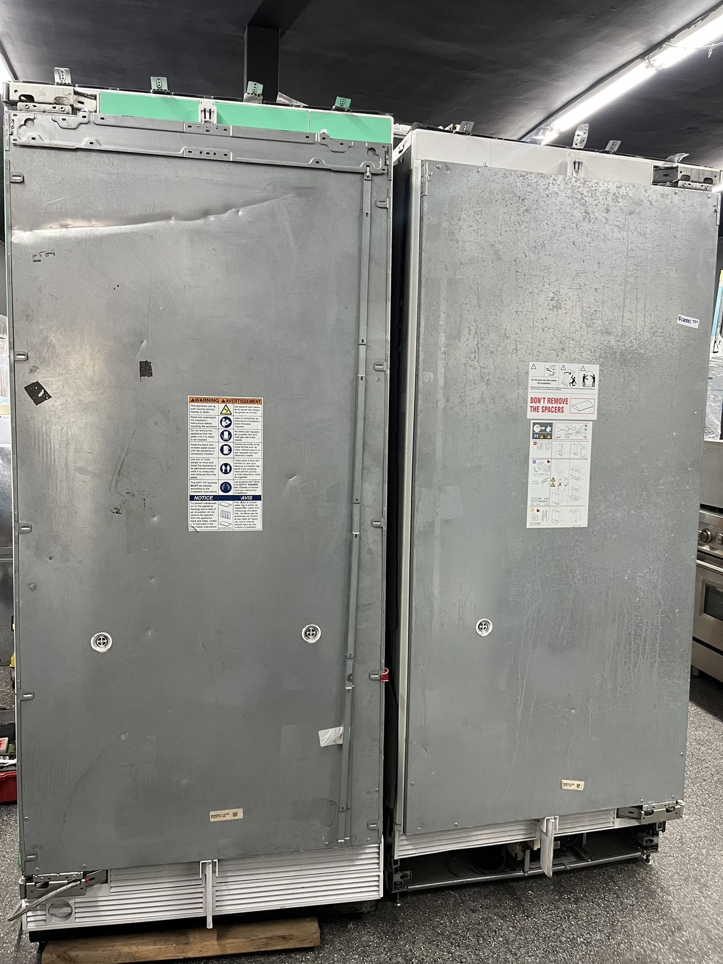 Panel Ready Thermador 36” Fridge 36” Freezer Column Set Built In 72”