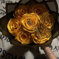 Ribbon Roses Bouquet  - 7 count + add ons 