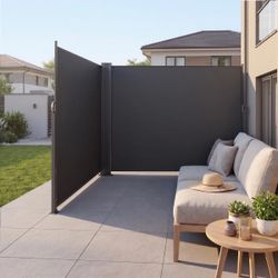 Retractable Side Awning, 71" x 236" 2 Sets.