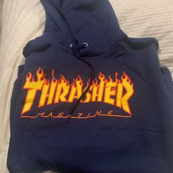 Navy Blue Thrasher Hoodie