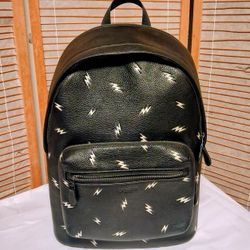 Brand New COACH Leather Black Backpack