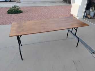6' Wood Folding Table for Computer or Crafts