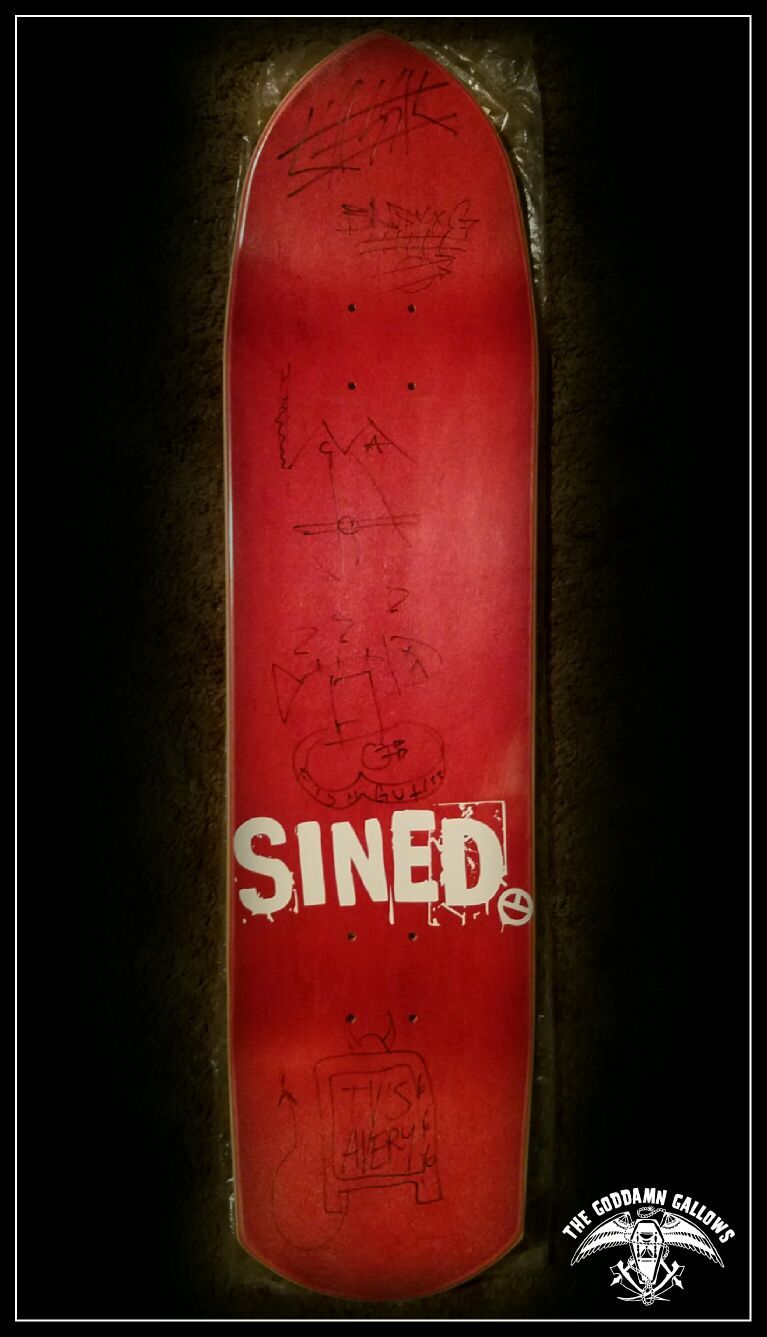 Autographed Skate Deck - Signed by The Godd*mn Gallows (Band)