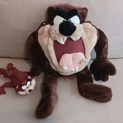 2 Vintage Looney Tunes Tasmanian Devil Taz Plush