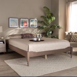 New Solid Wood French Bohemian Queen Size Platform Bed