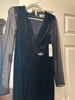 Black Slit Evening Dress