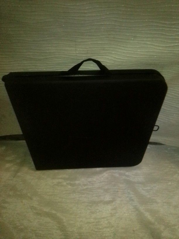 Adjustable Black portable Folding Table.