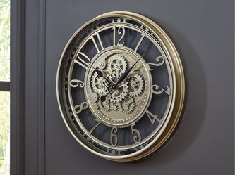 Gilover Champagne Finish Wall Clock
