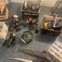 Lot Of 8 Fishing Reels And Misc Tackle