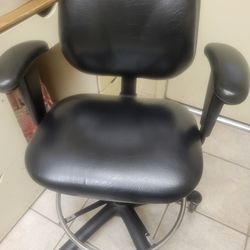 Black leather chair