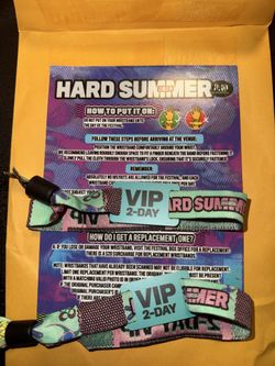 2 VIP Hard Summer tickets