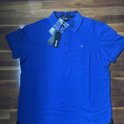 Just Cavalli Men’s polo Shirt In Royal Blue - Size XL