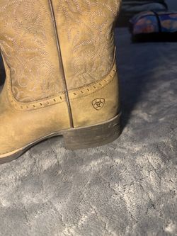 Ariat Western Cowboy Boots Tan Leather