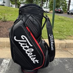 Titleist Golf Tour Staff Black Red White 6 Way Bag