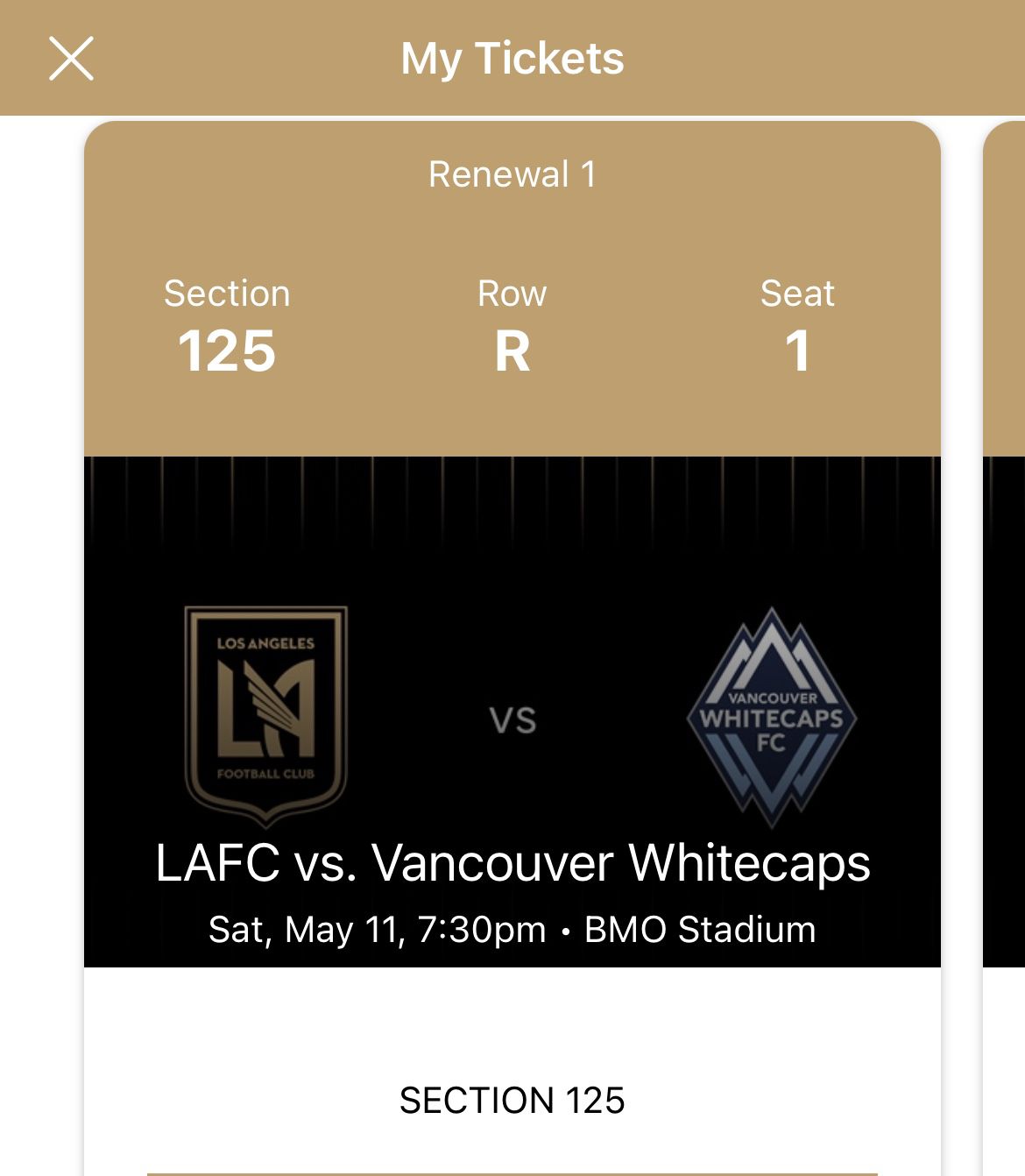 Lafc Tickets. 2 Asile Seats