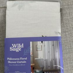 Wild Sage Philomena Floral Shower Curtain