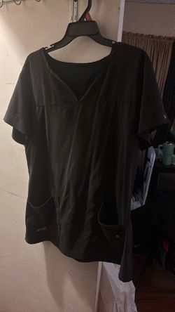 Black Scrub Top XL