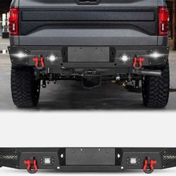 Aaiwa For 1(contact info removed) Ford F250 F350 F450 Super Duty Steel Rear Bumper w/LED light