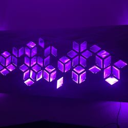 LED Impulse Metal Abstract Wall Art
