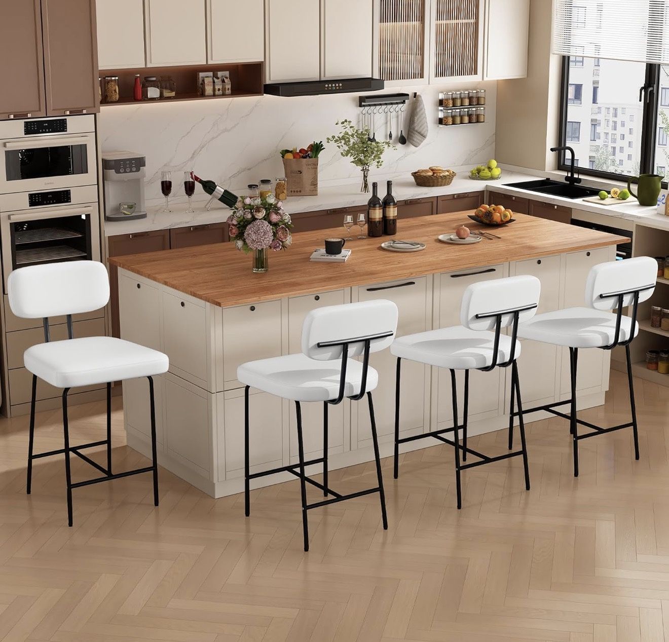 Counter Height Bar Stools Set of 2 or 4 pieces