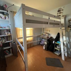 Camaflexi Full Size Loft Bed - White