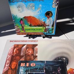 Rock Block Vinyl Record Lot #6  Robin Trower, B.T.O. Quicksilver Messenger Service, R.E.O.