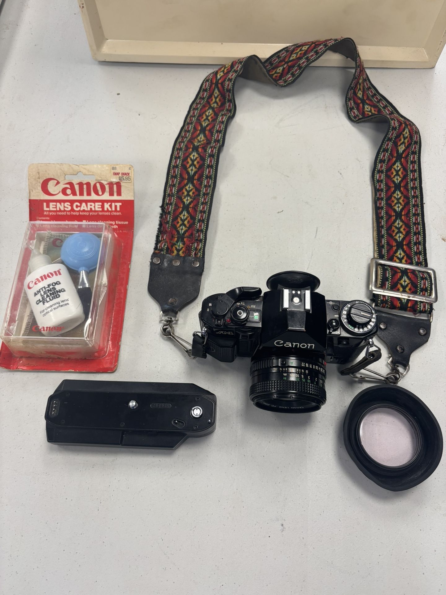 Canon A-1 35mm Film Camera 50mm f1.4 Lens with Power Winder