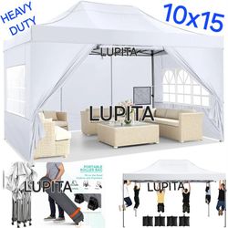 10x15 HEAVY DUTY Canopy Tent With Side Walls Gazebo Wedding Party Pop Up Tent Canopy- (FOR SALE) 