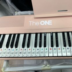 The ONE Smart Keyboard COLOR 61 Lighted Keys Piano Keyboard, Electric Piano PINK