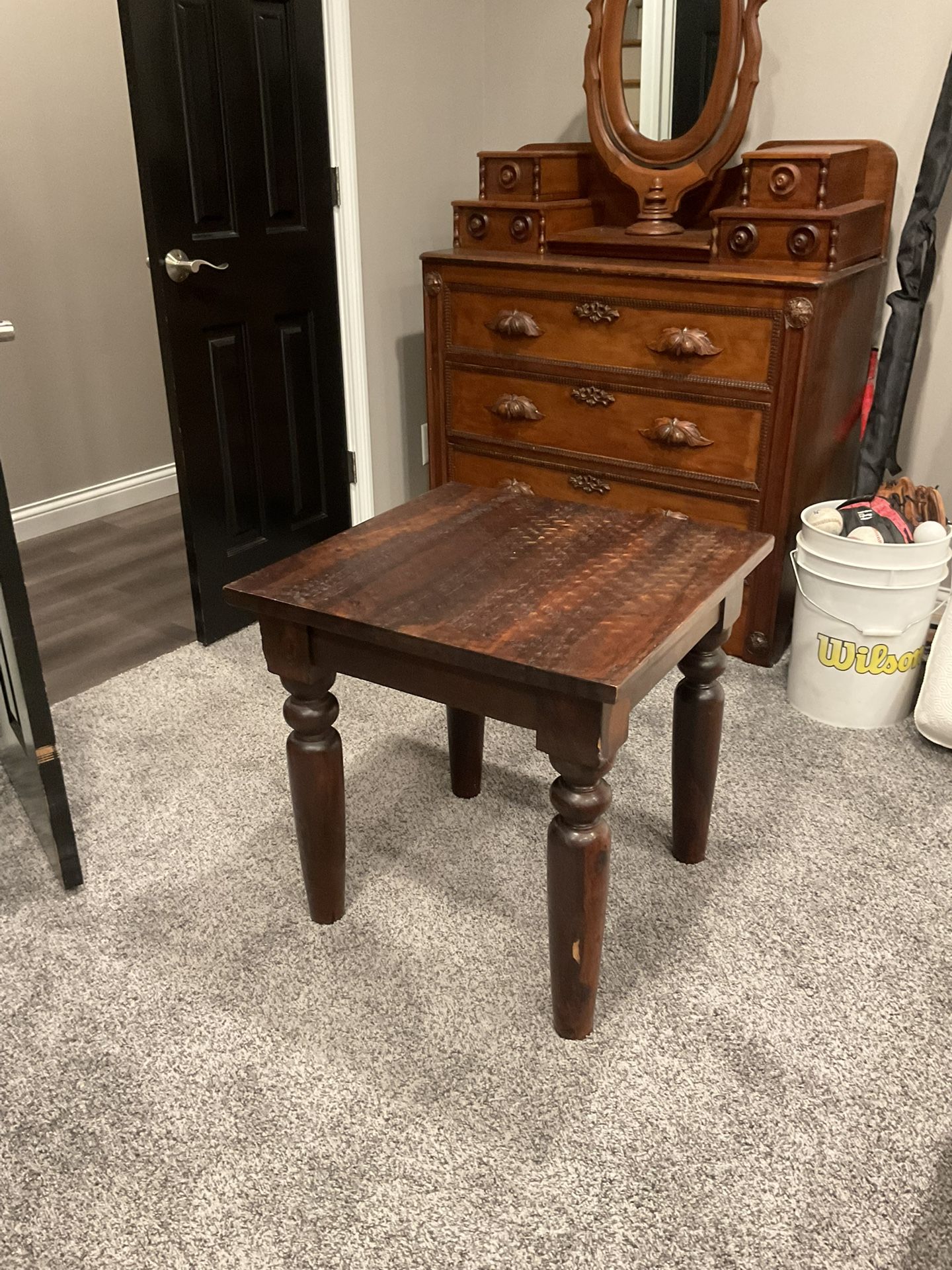 Wood End Table