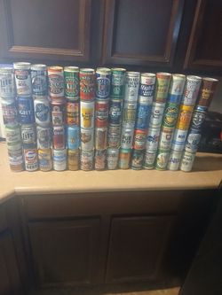 Vintage beer can collection