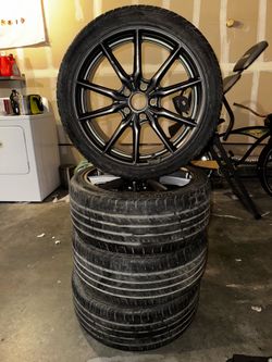 19” Niche Gamma Wheels & Tires - 5x120 (Fits BMW, Tesla, Camaro)