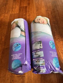 Pillows Queen Size Set of 2 Cooling Adjustable Pillows for Side Sleepers