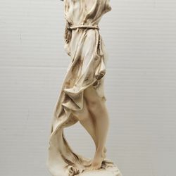 Vintage QH Lighting Statue Summer Lady With Clock 19"