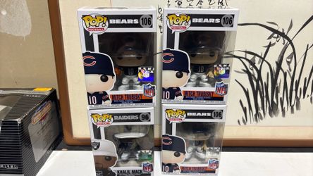 Football Funko Pops 3x Mitch Trubisky #106. 1 Khalil Mack #96