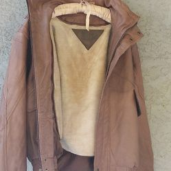 Genuine Leather Jacket Fleece Interior