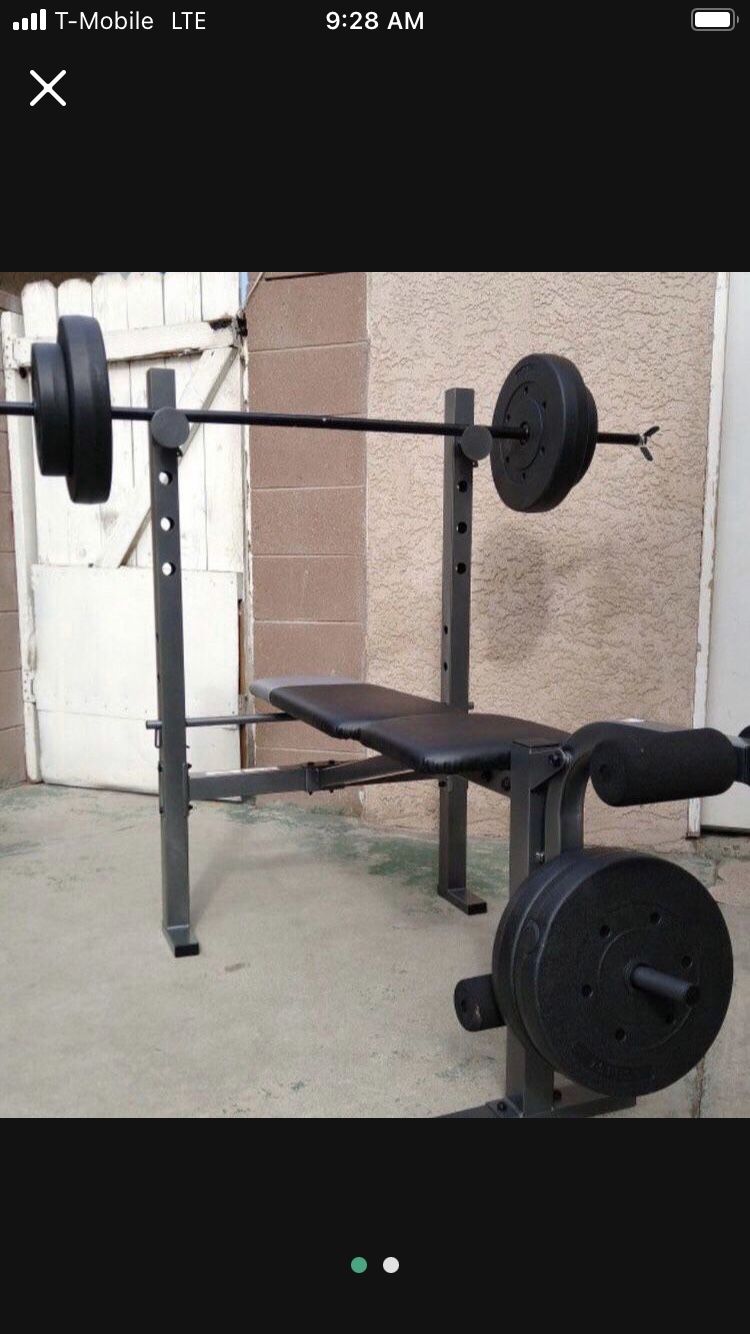 Bench Press With Bar And 100lbs In Weights New In Box