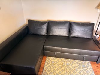 Frighten IKEA sleeper sectional, 3 seat w/storage black