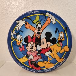 WALT DISNEY FANCY FUN COOKIES TIN CONTAINER 