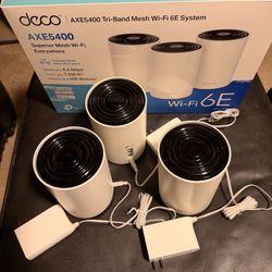 TP-Link Deco XE75 AXE5400 Tri-Band WiFi 6E Mesh System - Wi-Fi up to 7200 Sq.Ft, AI-Driven Mesh New 6GHz Band, 3-Pack