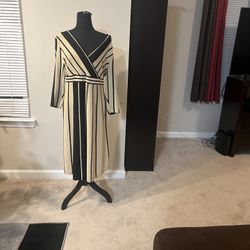 Cream And Black Dress