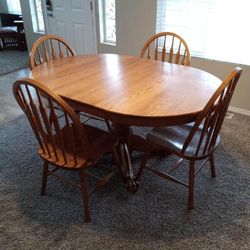 Oak Table And Chairs