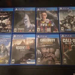 Lots Of 8 PS4 Games Black Ops, Destiny 2, Fifa